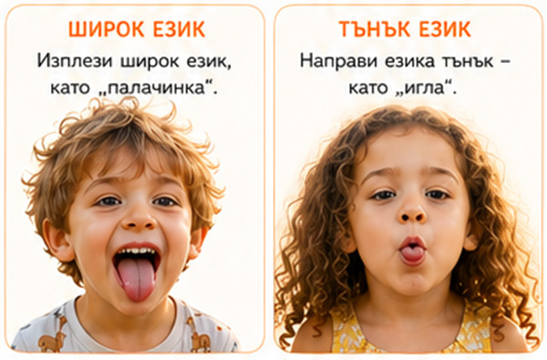 Упражнения за устните и езика при деца